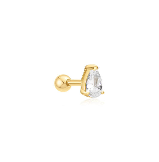  Ear Edit - Ohrstecker - Silber / 14kt GP - Zirkonia